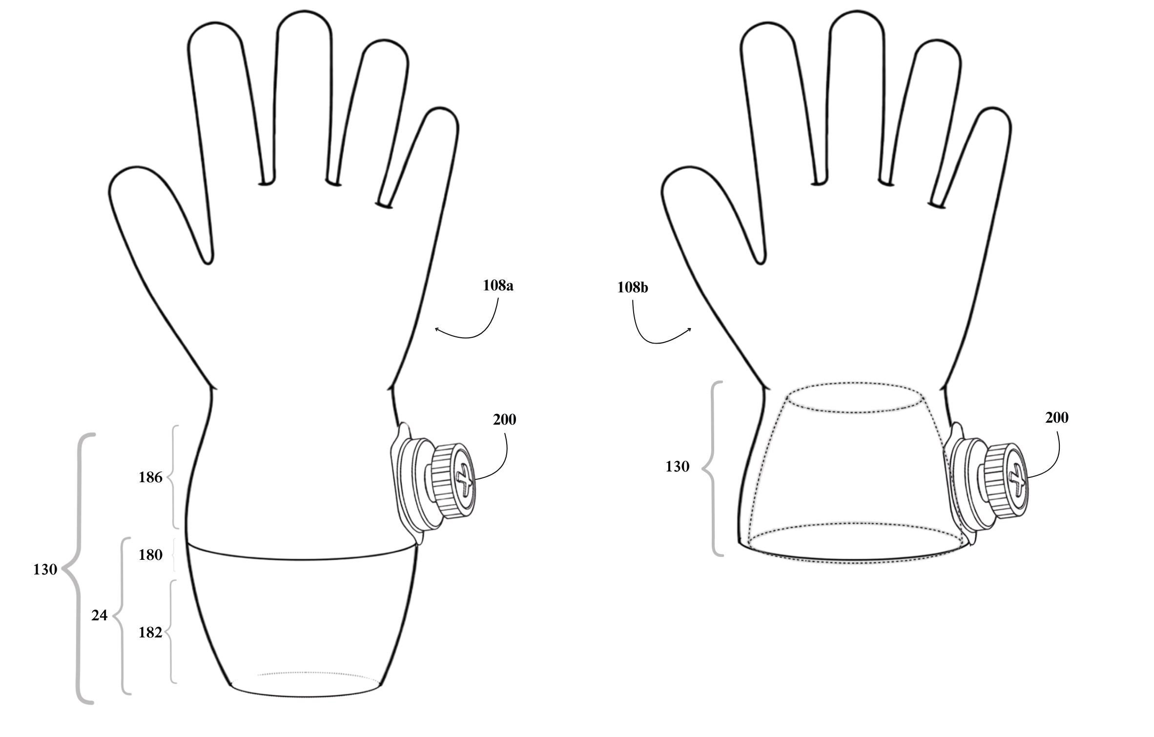 Cuff inversion diagram — active vs inactive configuration